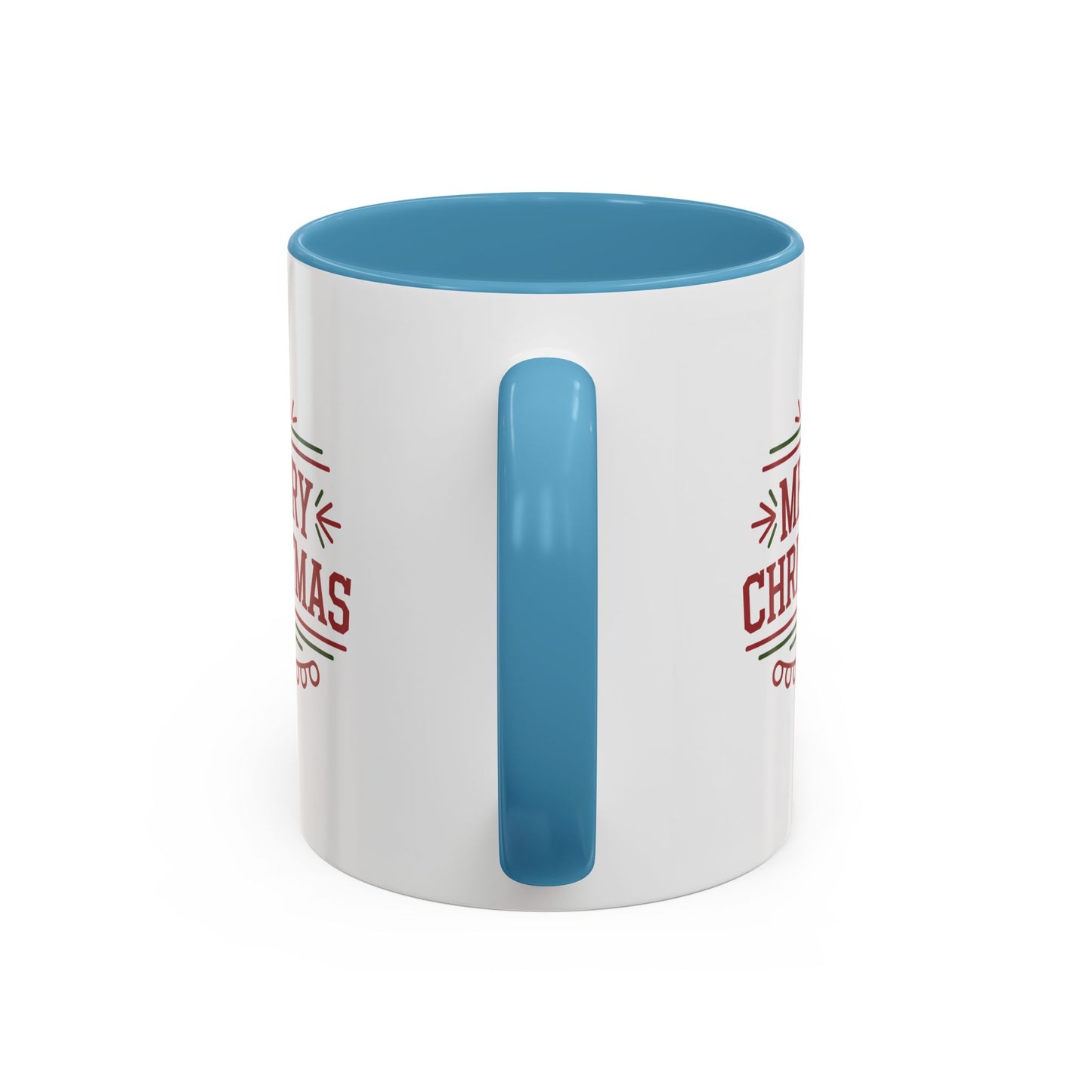 Christmas Mug - Merry Christmas Maroon Text Tree Star
