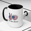 4th of July Mug - Peace Love America