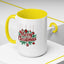 Christmas Mug - Merry Christmas Maroon Text Ornaments