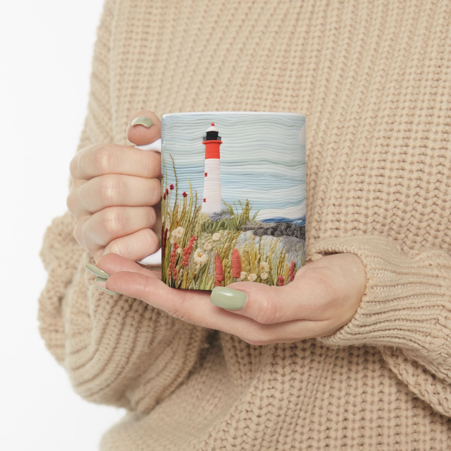 Artistic Mug - Felted Lighthouse 6
