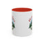 Christmas Mug - Merry Christmas Red Text Gnome Bow Tree