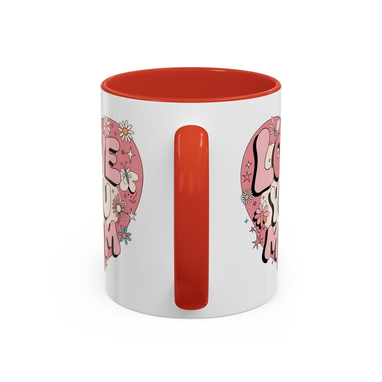 Mother's Day Mug - Love You Mom Retro Heart