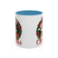 Christmas Mug - Merry Christmas Red Text Cat Presents Wreath