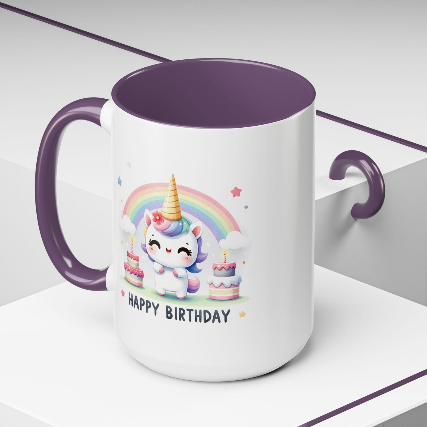 Birthday Mug -  Unicorn With Cakes