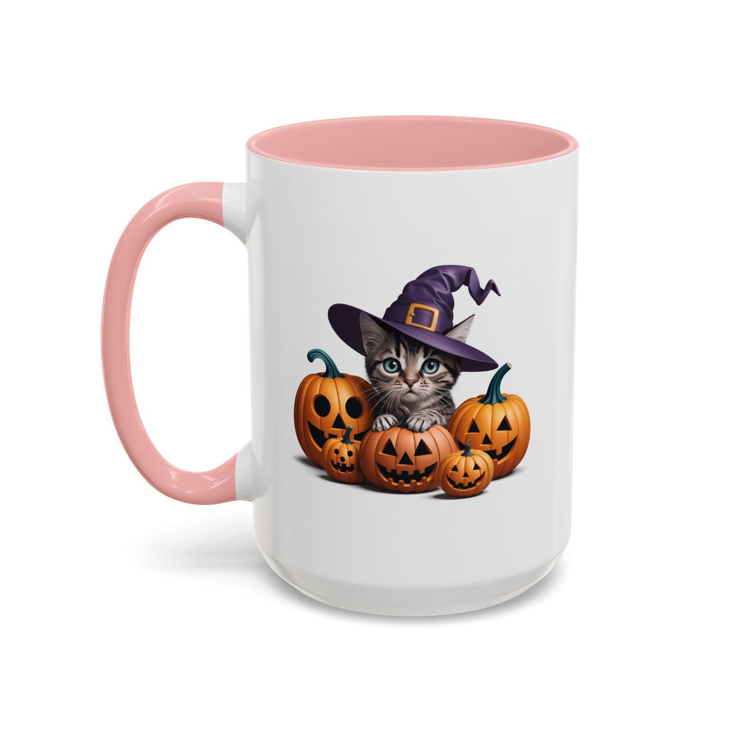 Halloween Mug - Witch Cat Hiding In Pumpkins