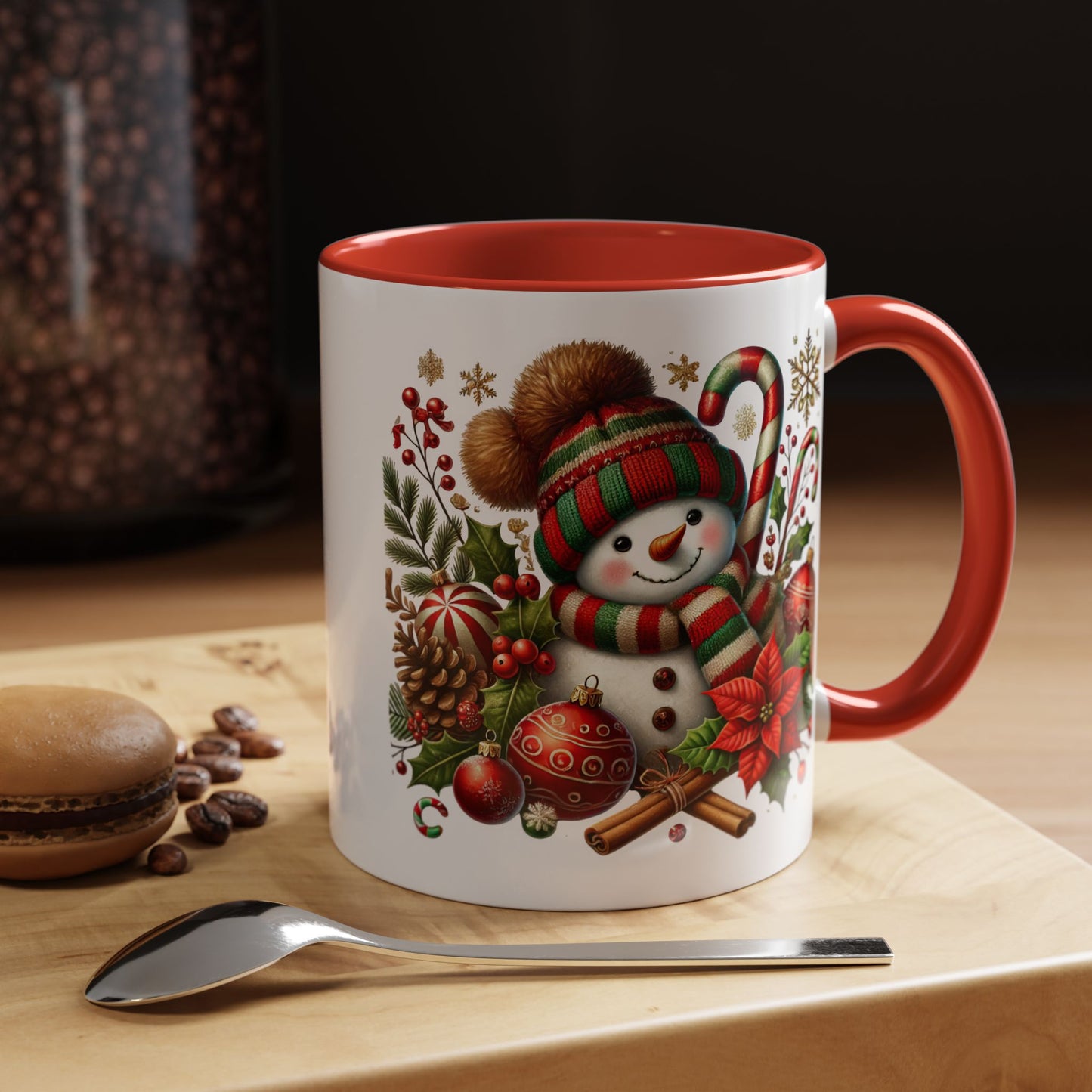 Christmas Mug - Red and Green Snowman 2