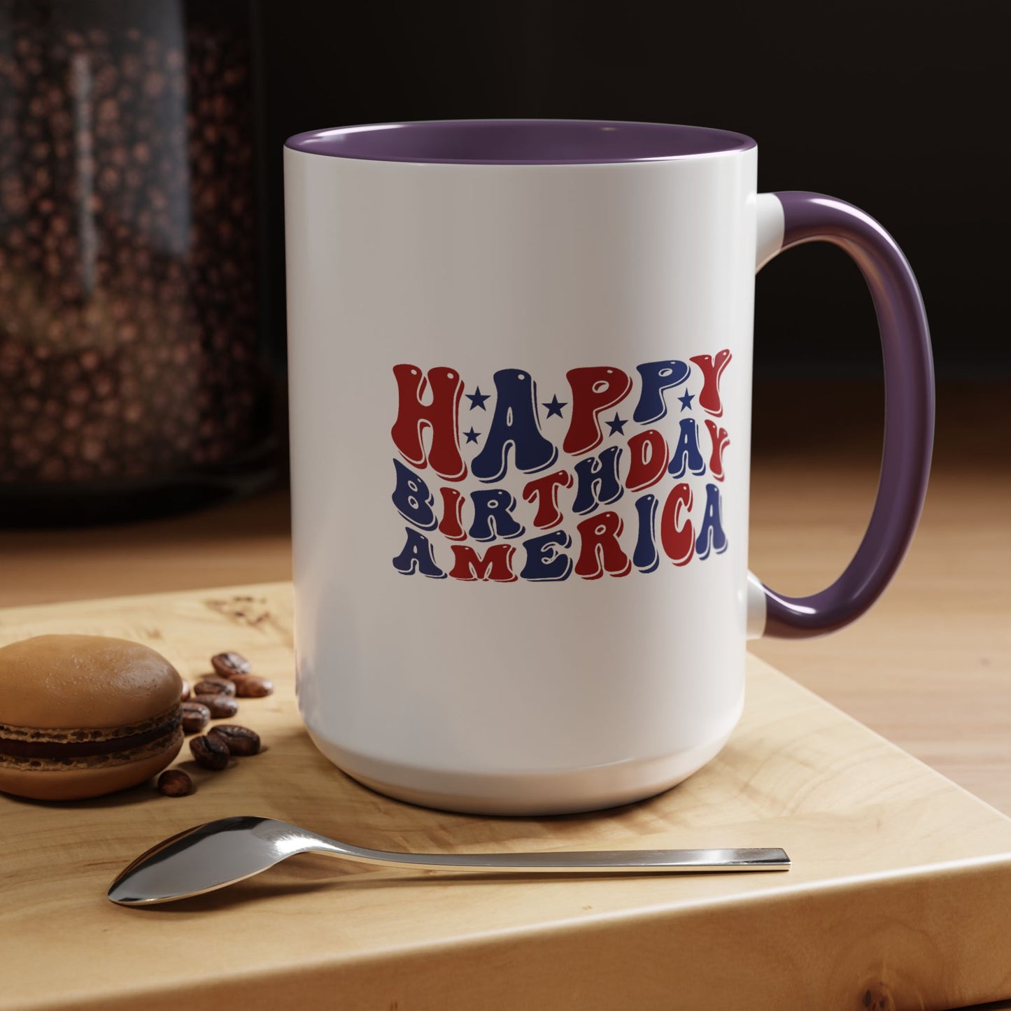 4th of July Mug - Happy Birthday America Retro