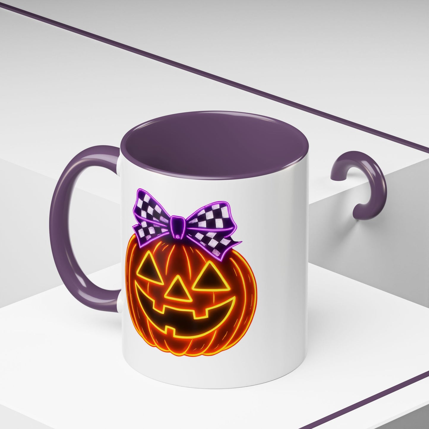 Halloween Mug - Purple Bow's Pumpkin
