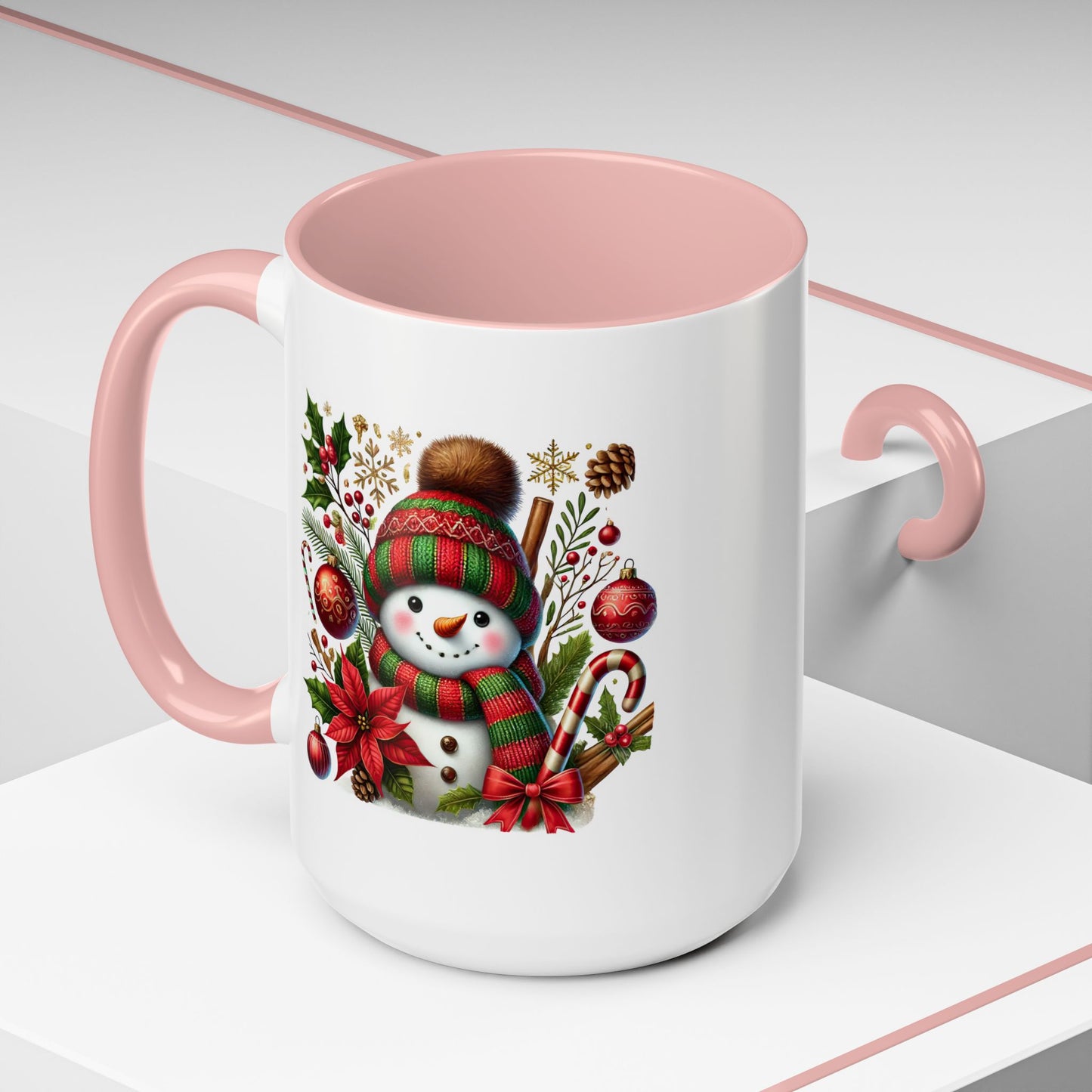 Christmas Mug - Red and Green Snowman