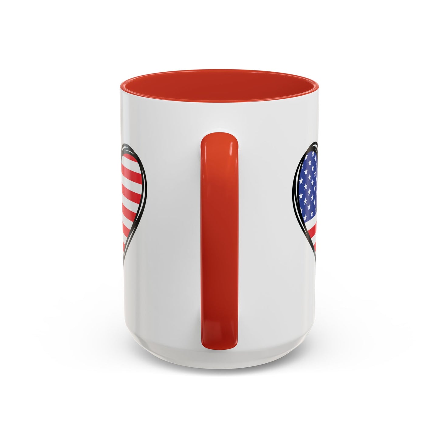 4th of July Mug - USA Flag Heart