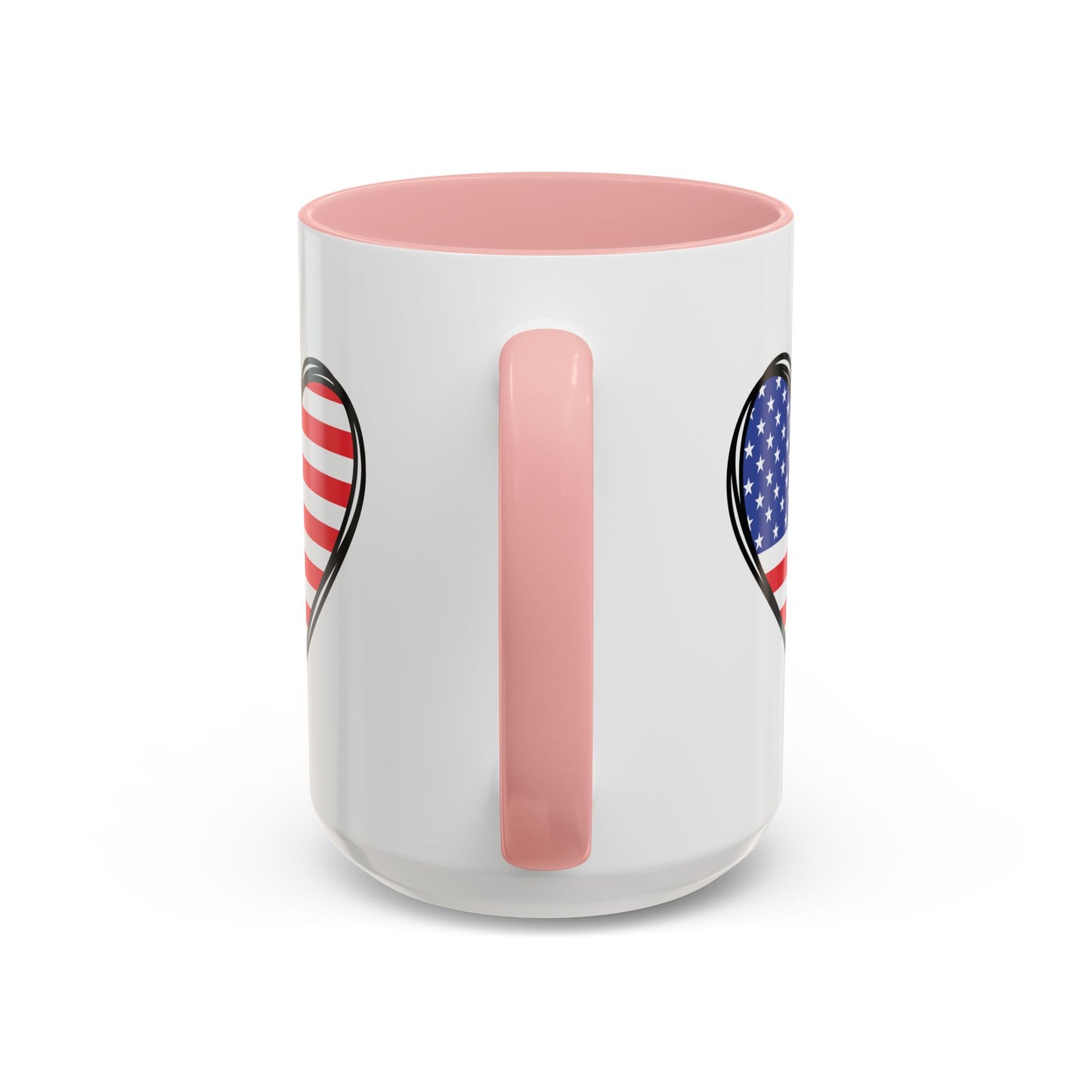 4th of July Mug - USA Flag Heart