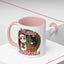 Christmas Mug - Merry Christmas Red Text Cat Presents Wreath