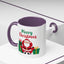 Christmas Mug - Merry Christmas Green & Red Text Santa Presents