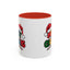 Christmas Mug - Merry Christmas Red Yellow & Blue Text Red Hats