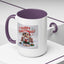 Christmas Mug - Merry Christmas Red Text Puppy Green Top