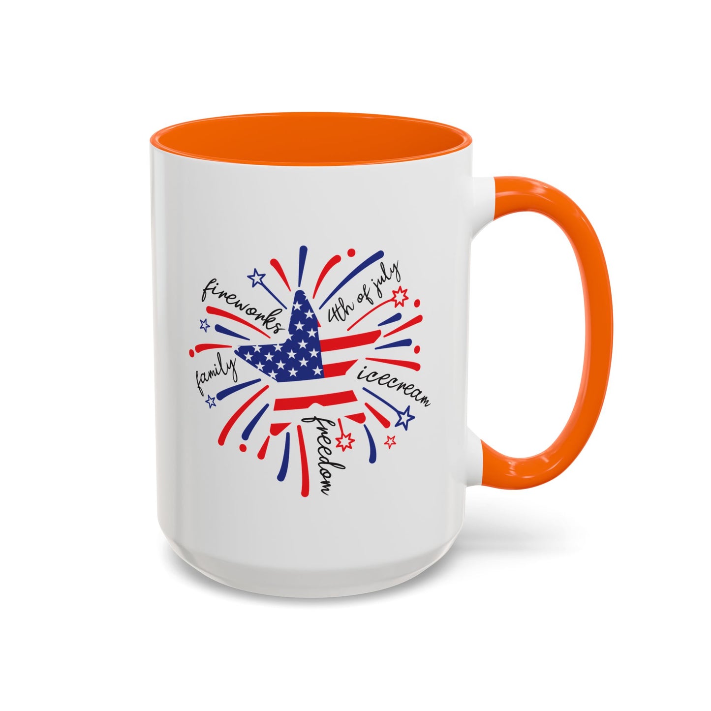 4th of July Mug - Star Flag Fireworks