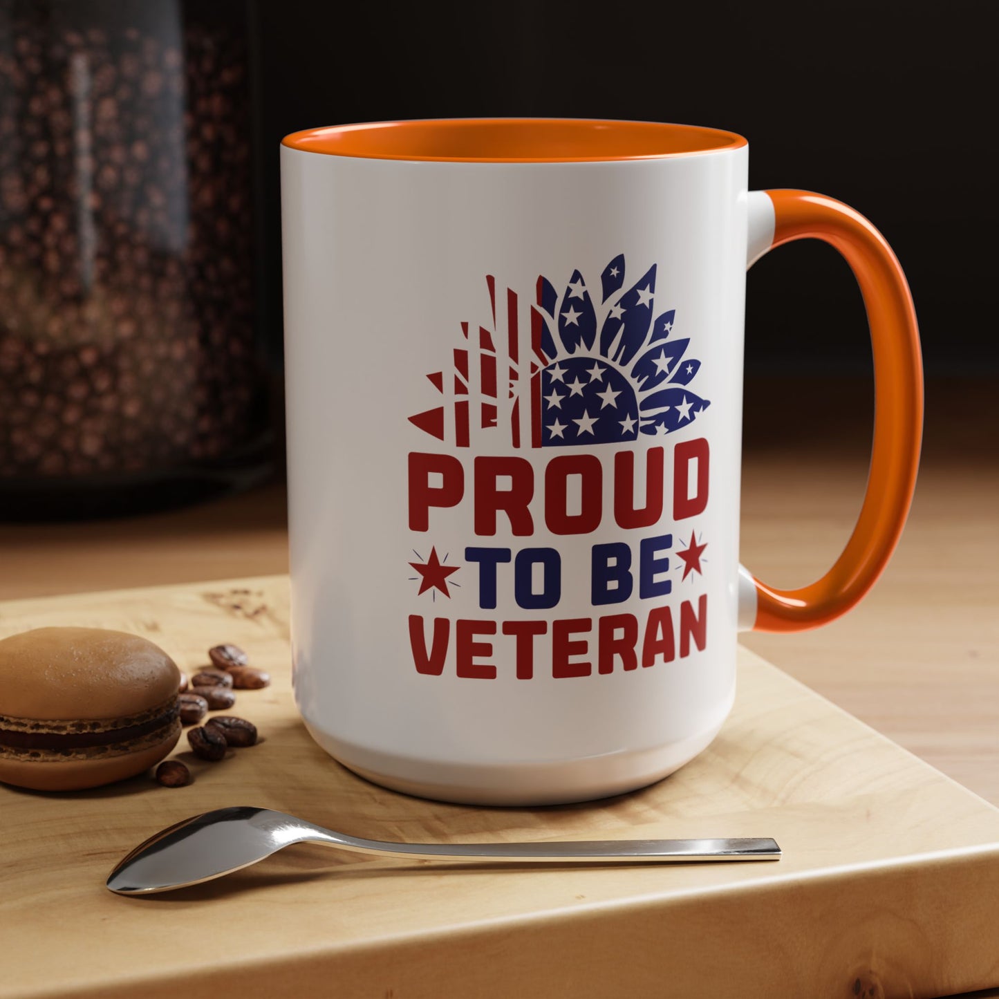 4th of July Mug - Proud to Be a Veteran Sunflower