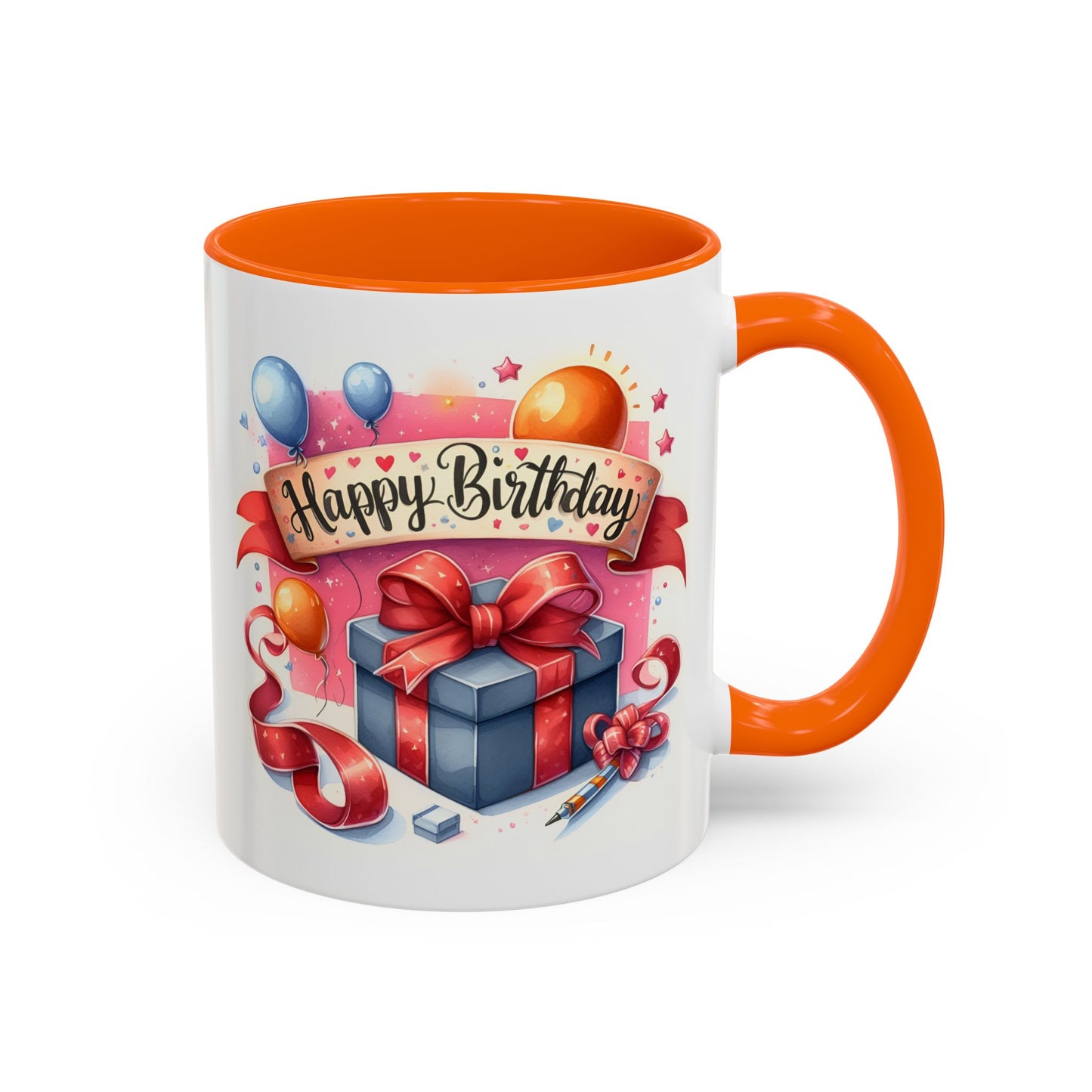 Birthday Mug - Present Pen Balloons