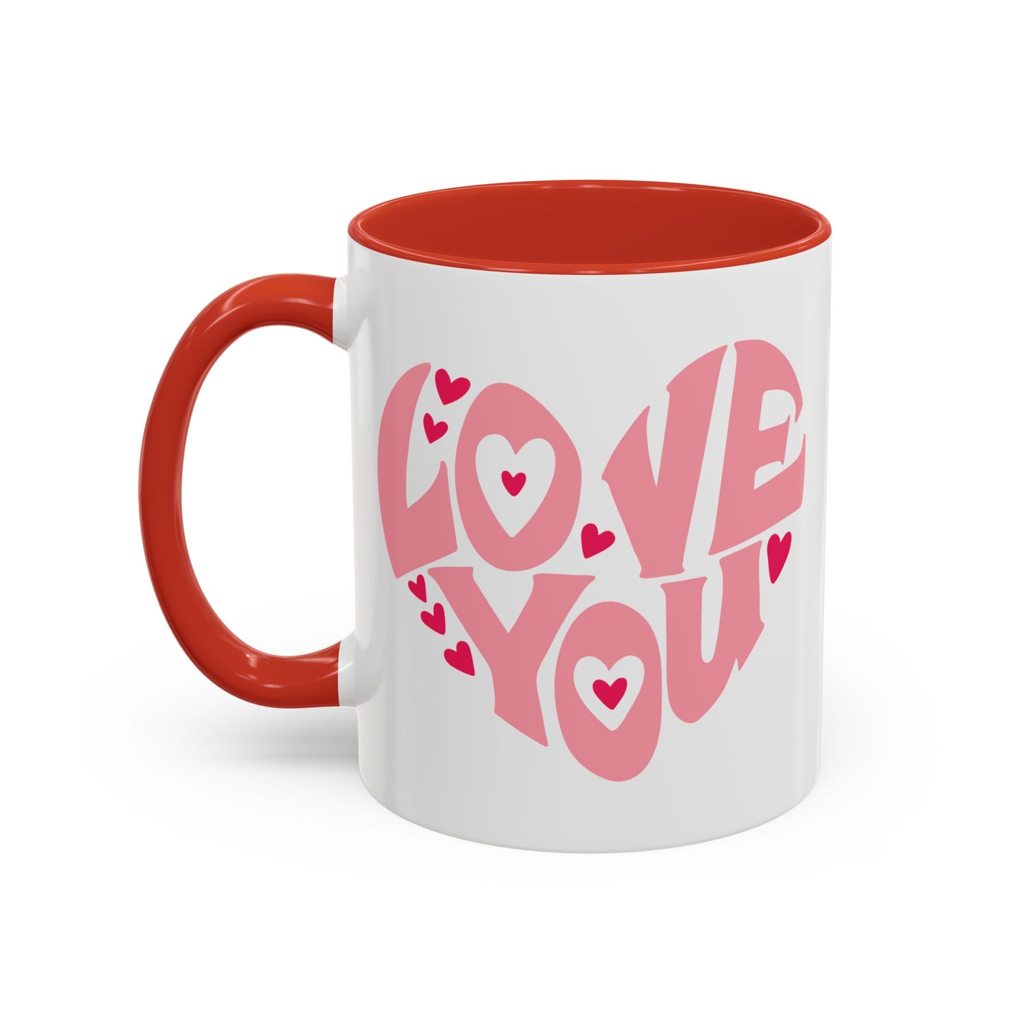 Valentine's Day Mug - Love You Heart Lettering