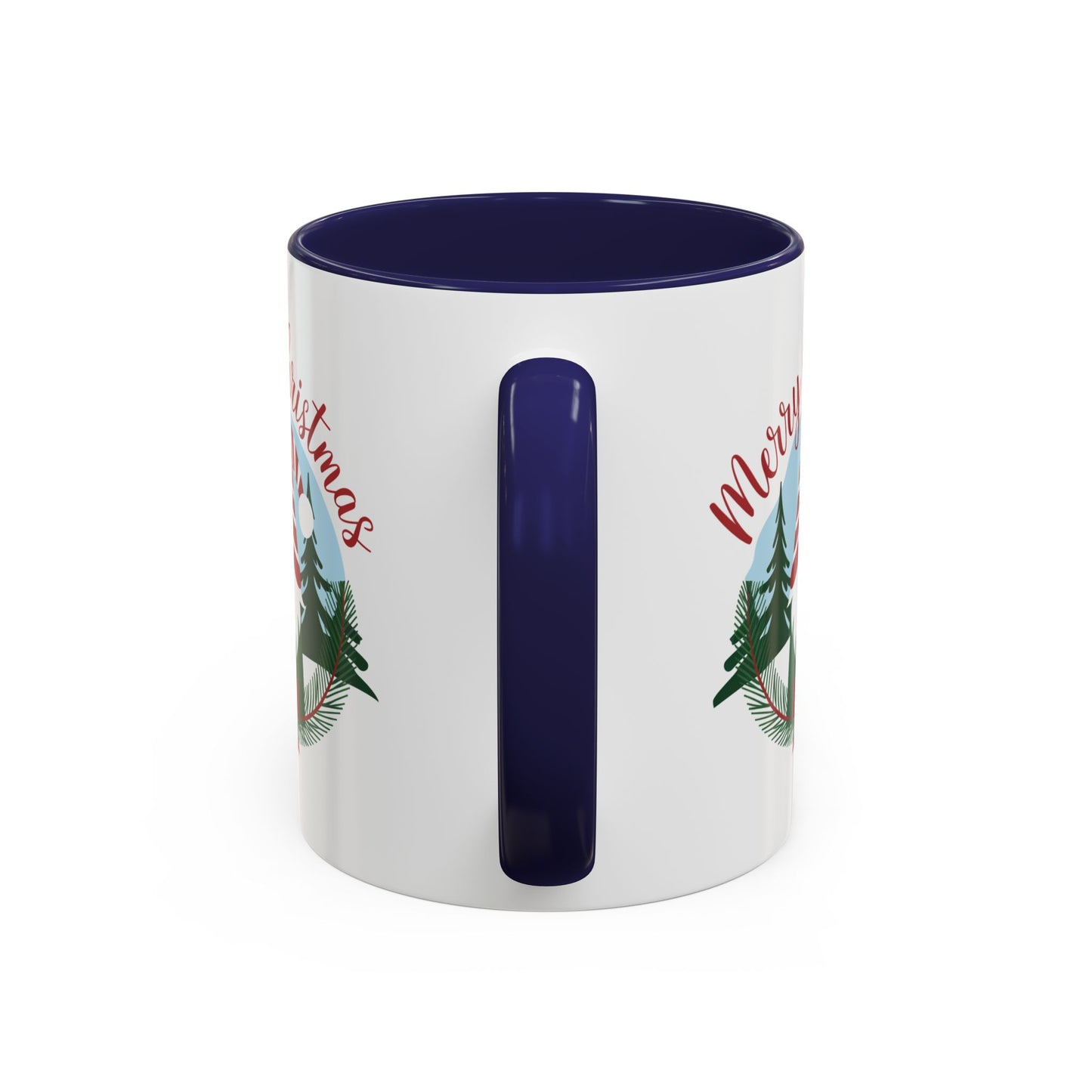 Christmas Mug - Merry Christmas Red Text Gnome Bow Tree