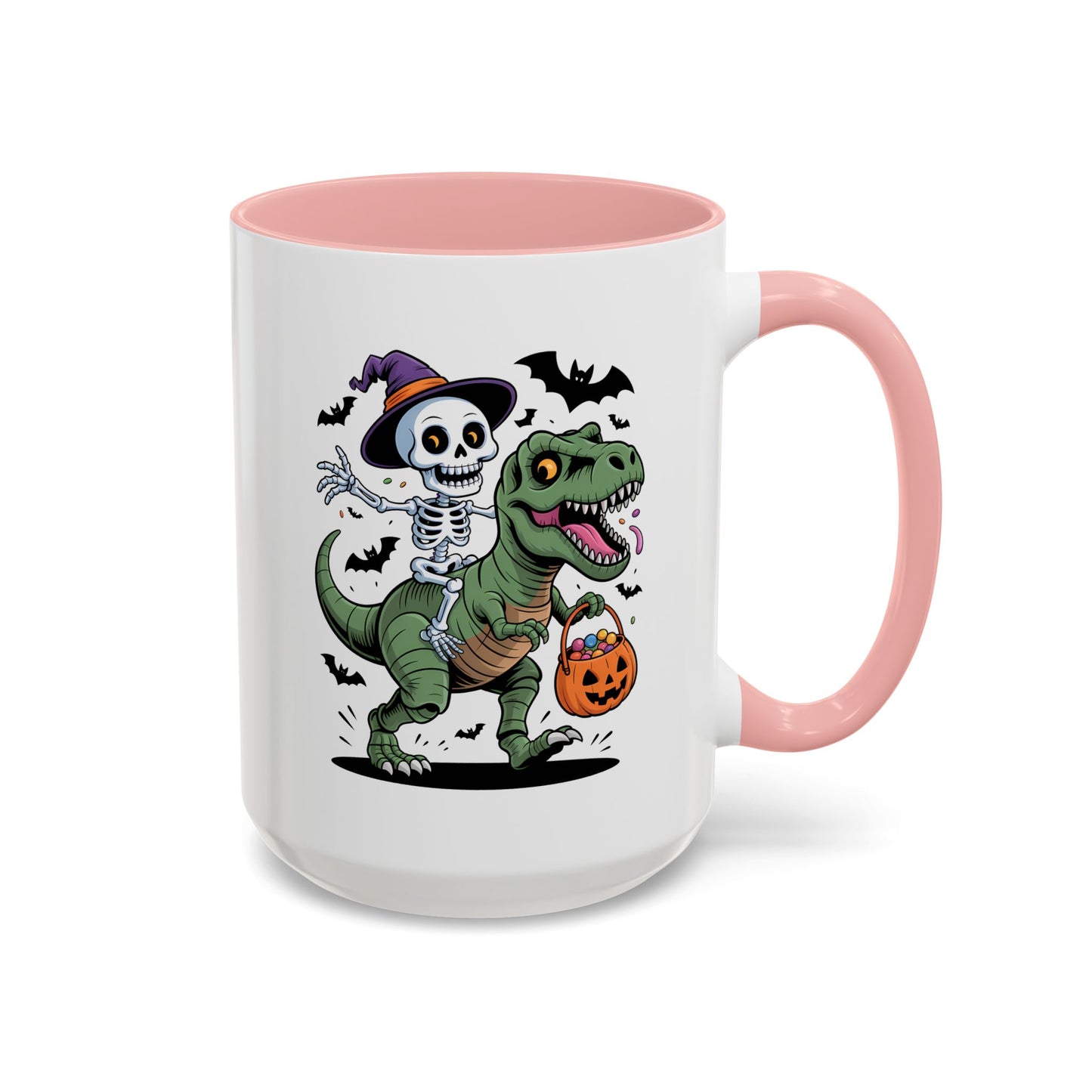 Halloween Mug - Skeleton Riding Dinosaur