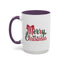 Christmas Mug - Merry Christmas Red & Green Text Bow