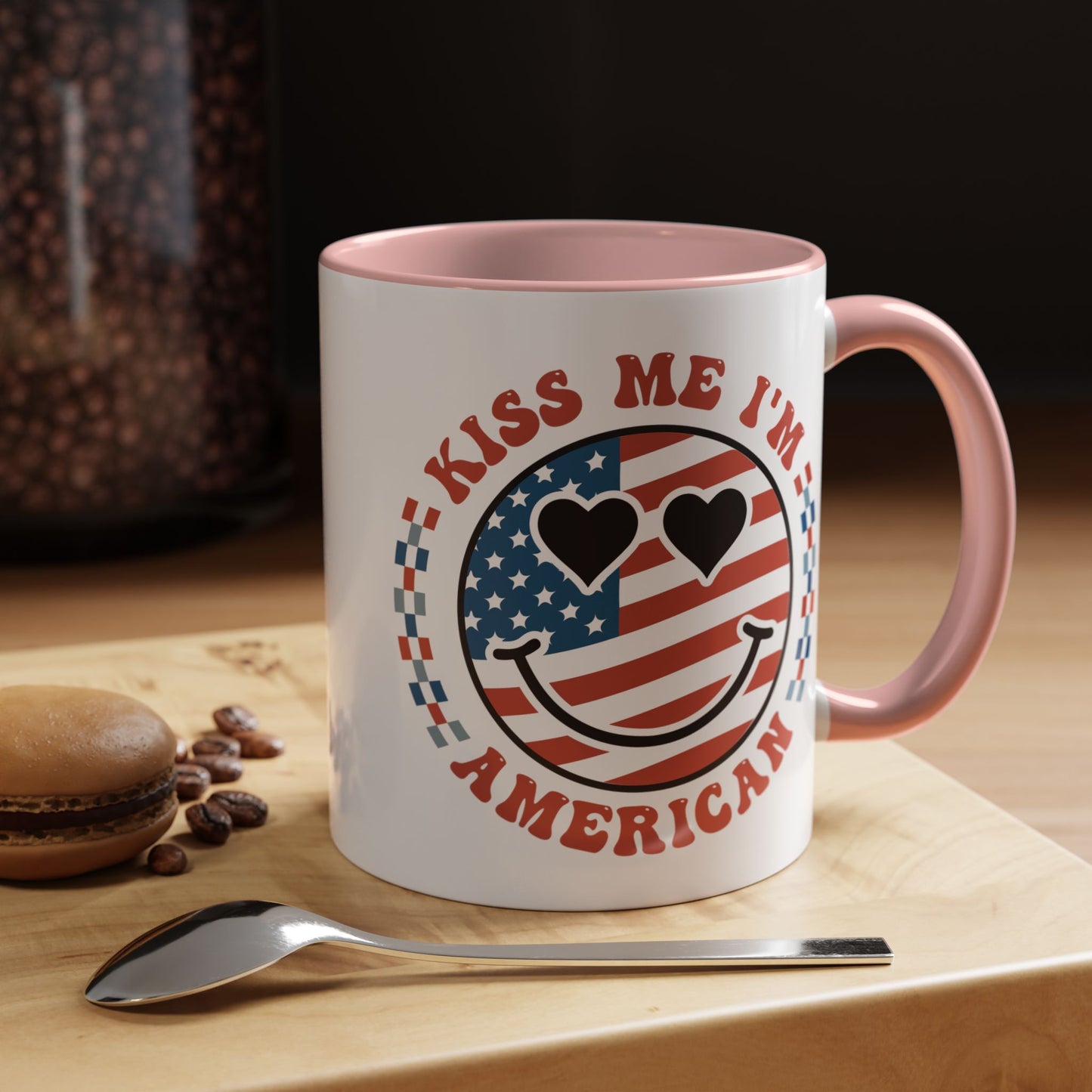 4th of July Mug - Kiss Me I'm American