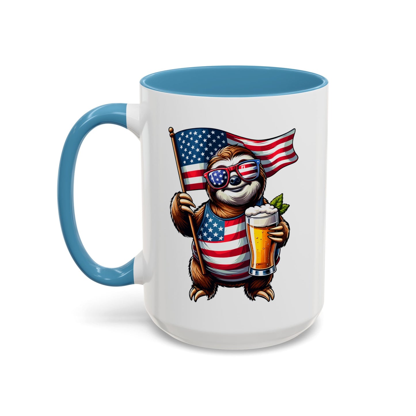 4th of July Mug - Merica Sloth