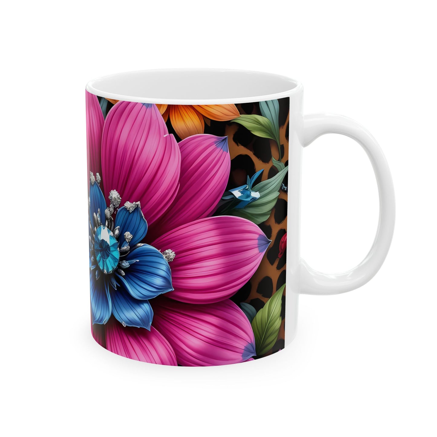 Artistic Mug - Diamond Flowers