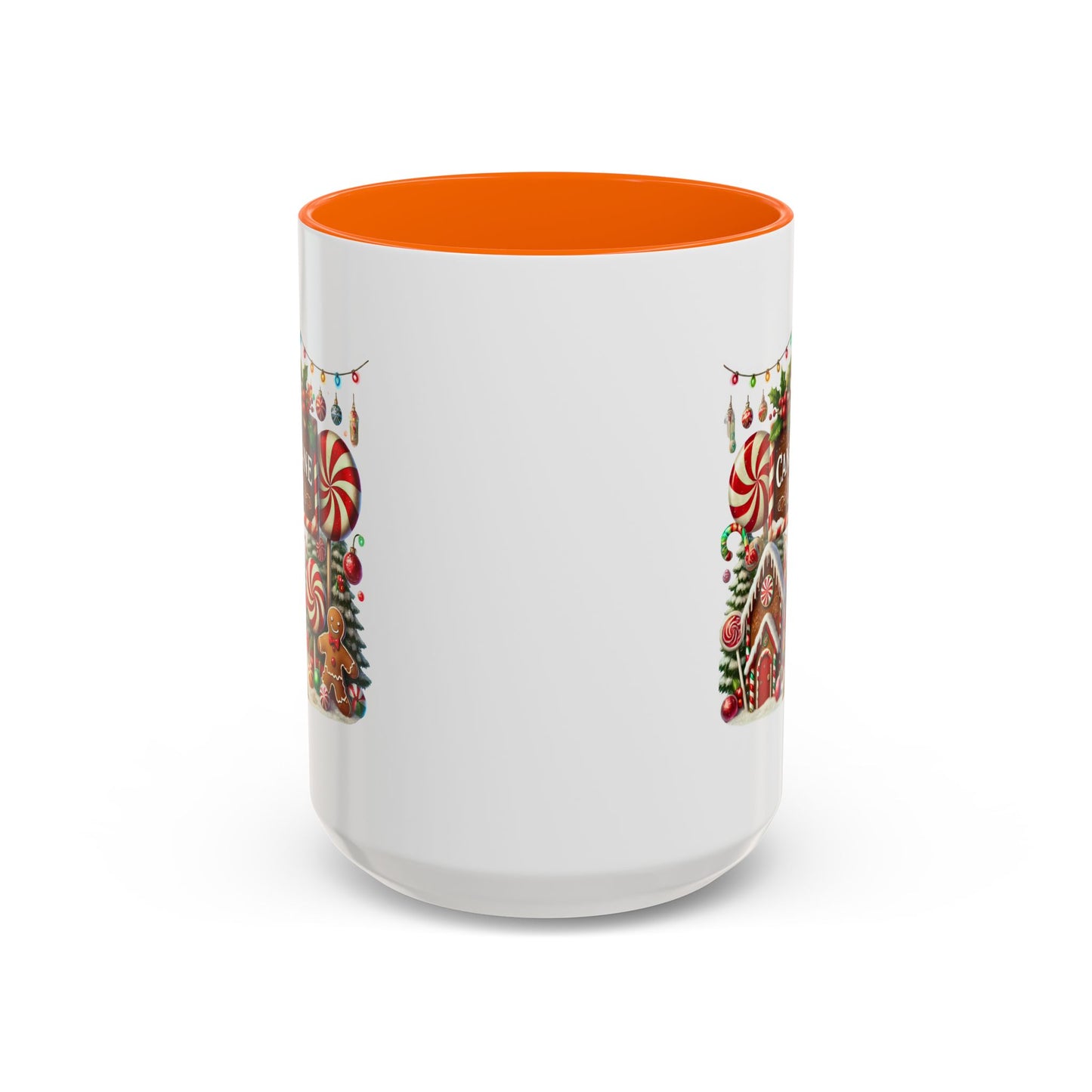 Christmas Mug - Candy Cane Lane White Text Ornaments Candy