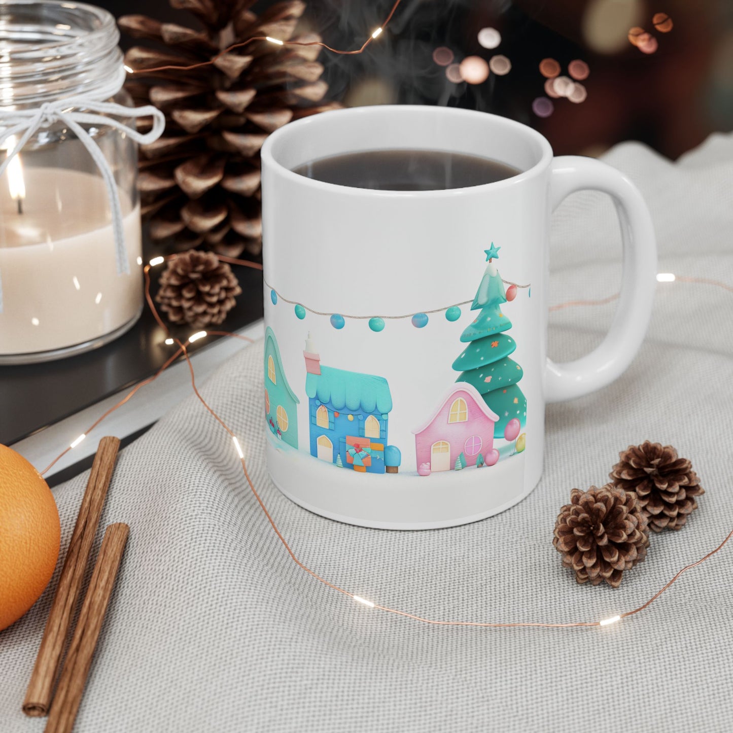 Christmas Mug - Candy Coated Houses Wrap