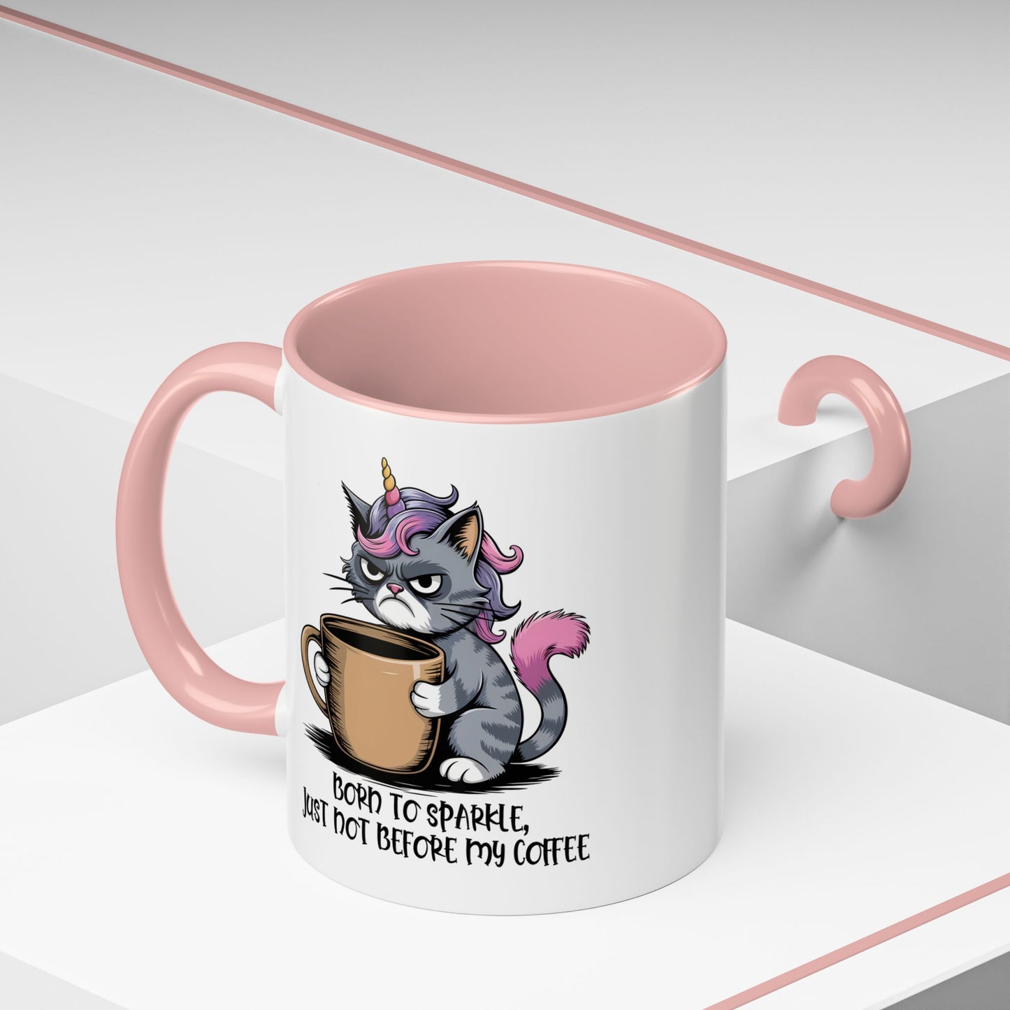 Humor Mug - Born to Sparkle, Just Not Before My Coffee