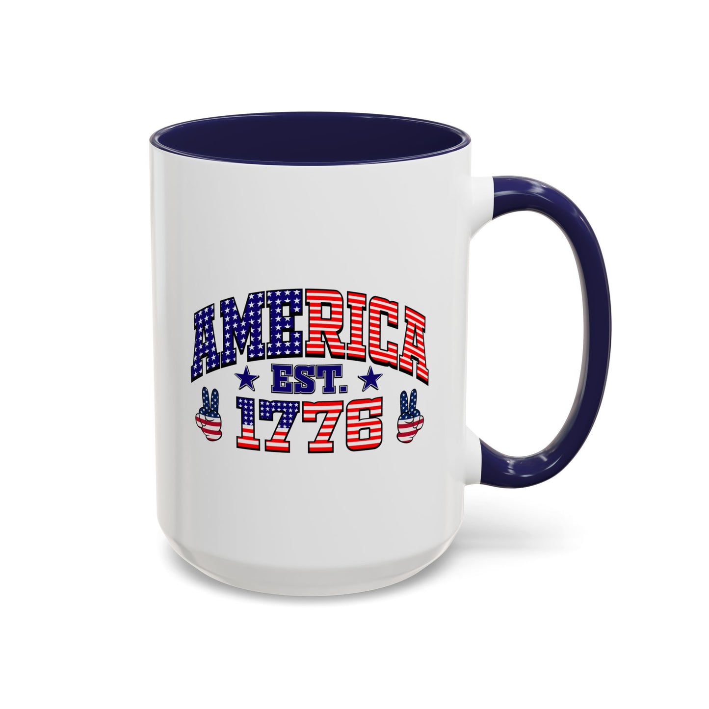 4th of July Mug - American Est 1776 Patriotic Flag