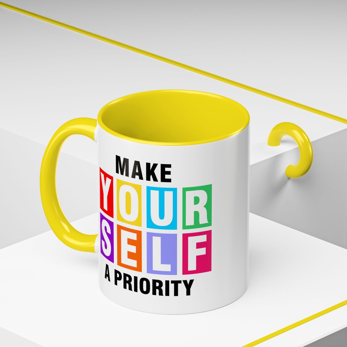 Wellness Mug - Make Yourself a Priority Colored Blocks