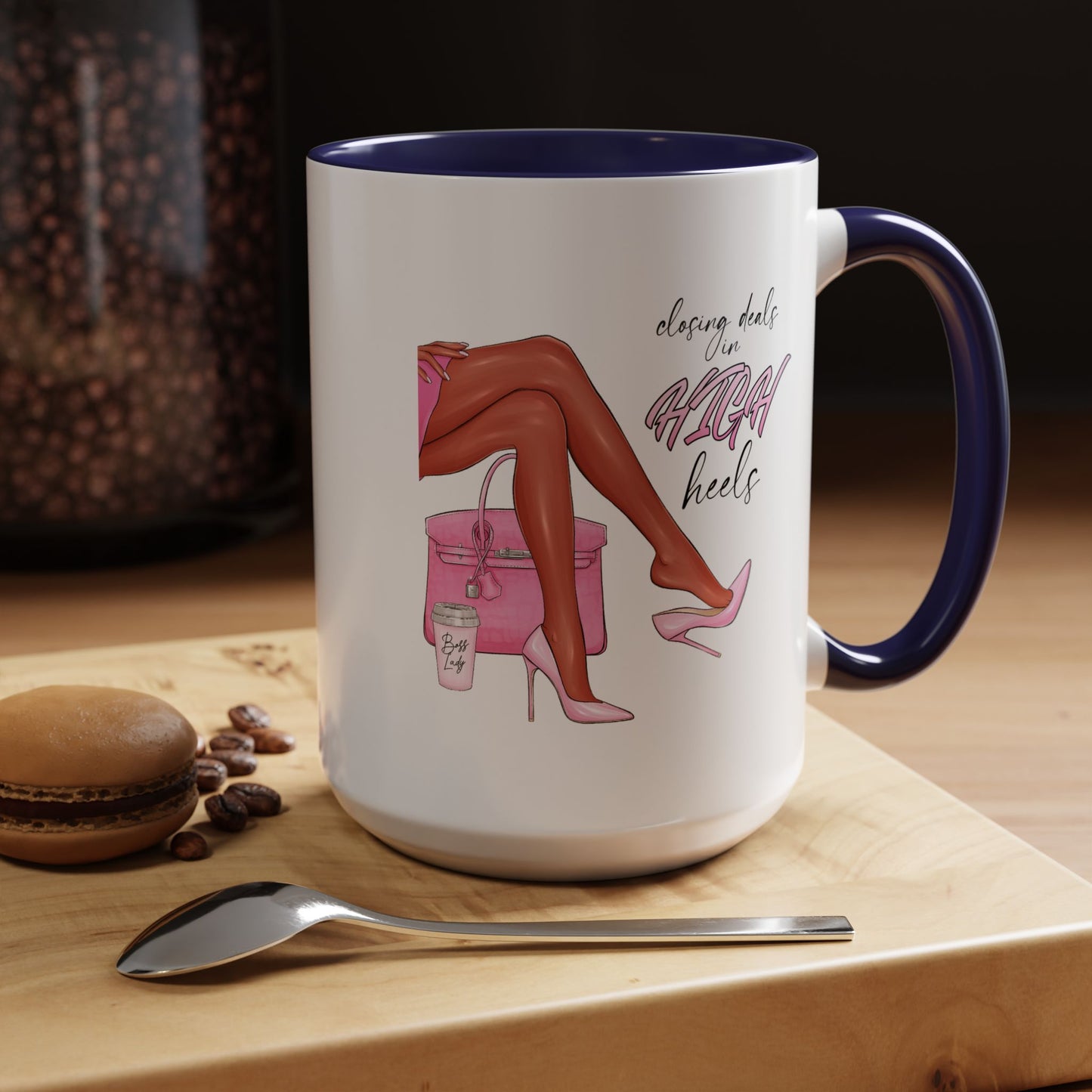 Humor Mug - Closing Deals in High Heels