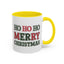 Christmas Mug - Ho Ho Ho Merry Christmas Green & Red Text 2