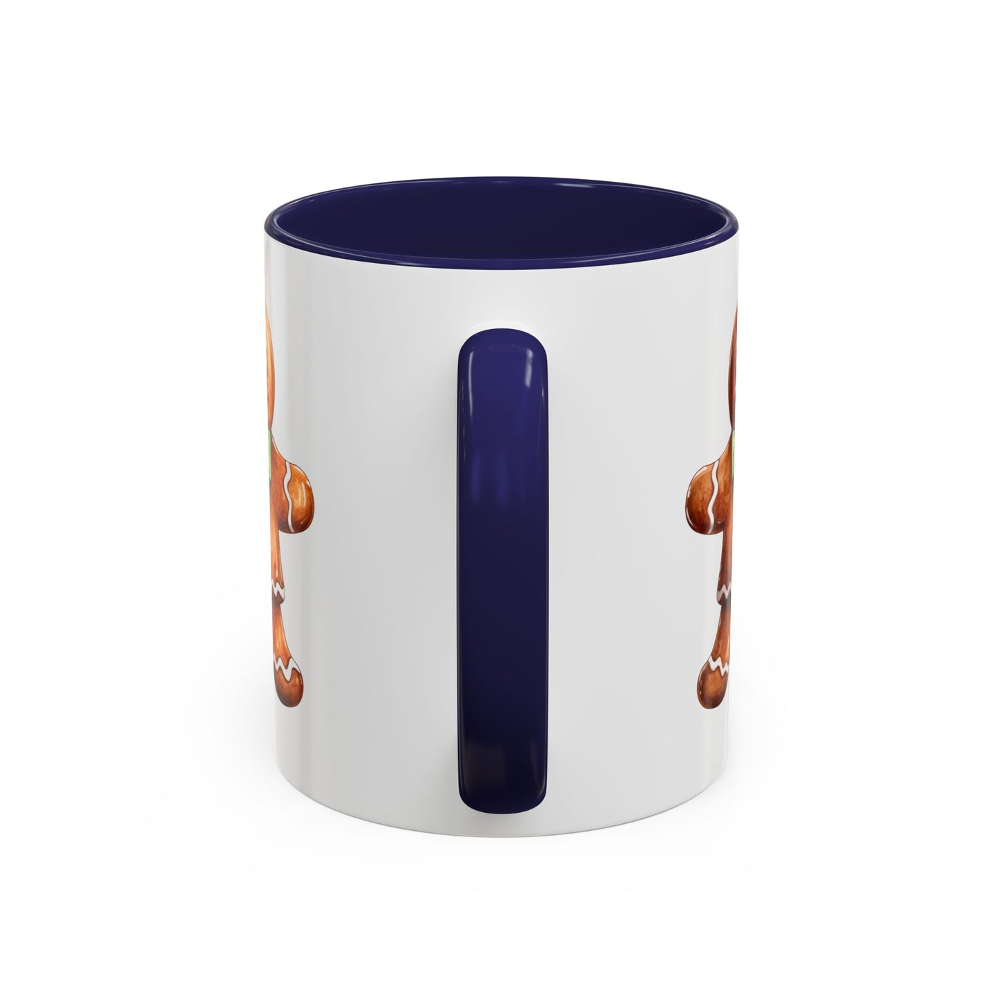 Christmas Mug - Gingerbread Man Green Bow