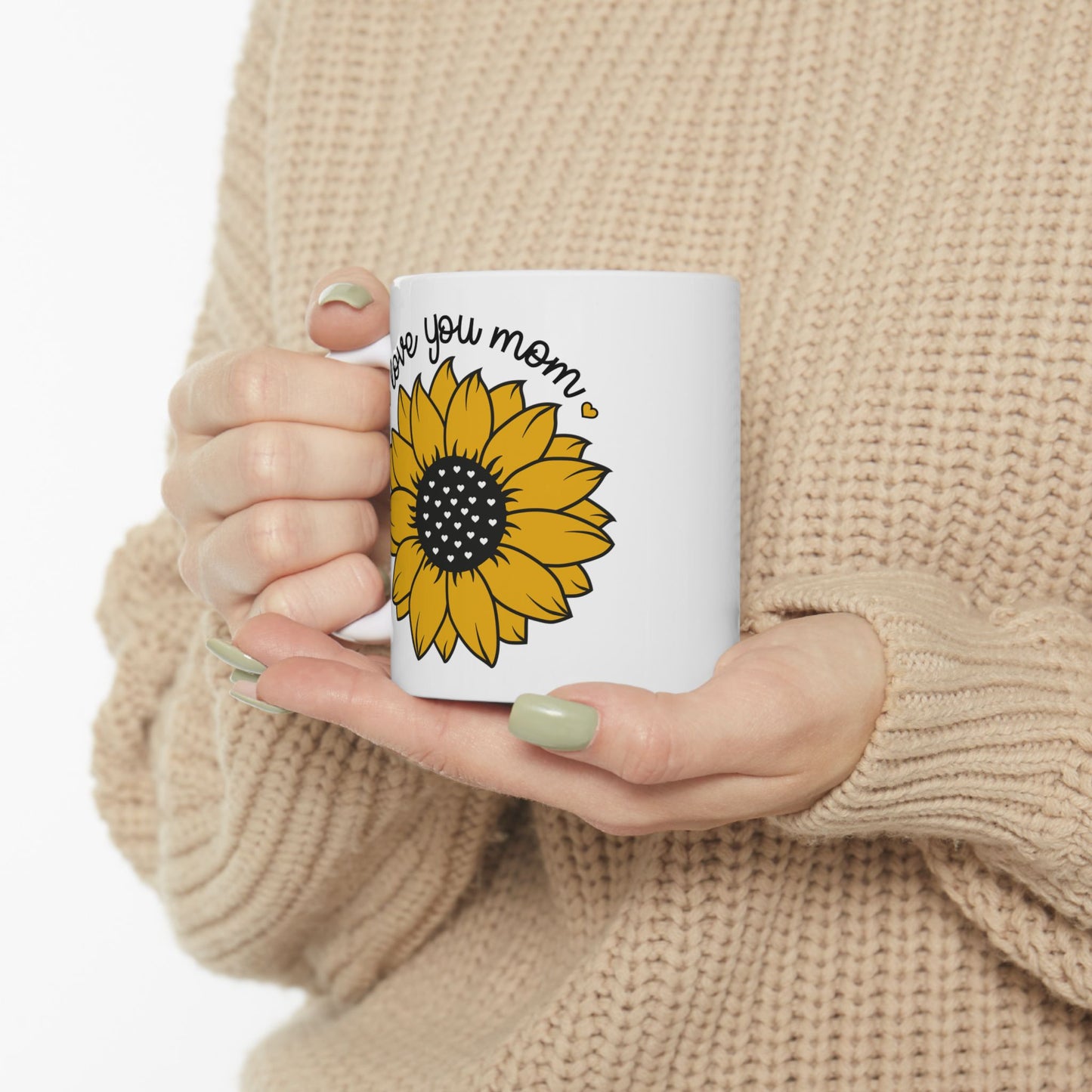 Mother's Day Mug - Love You Mom Sunflower