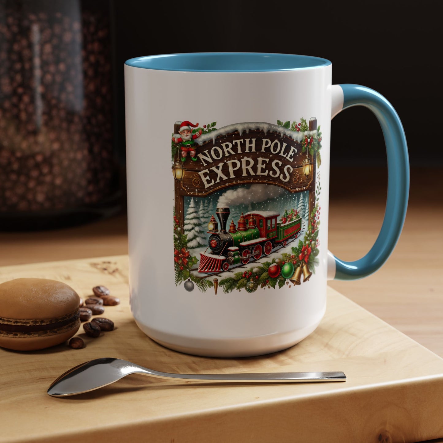Christmas Mug - North Pole Express Steam Locomotive Ornaments