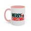 Christmas Mug - Merry Christmas Green & Red Text Santa Bag