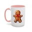 Christmas Mug - Gingerbread Man Red Bow