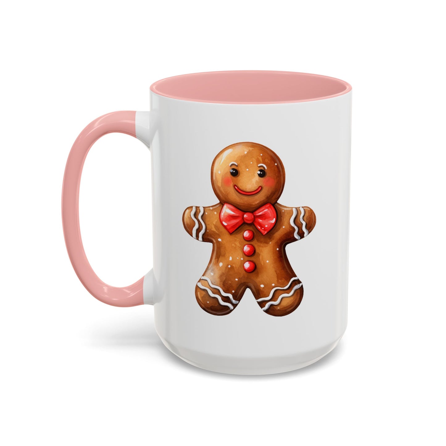 Christmas Mug - Gingerbread Man Red Bow