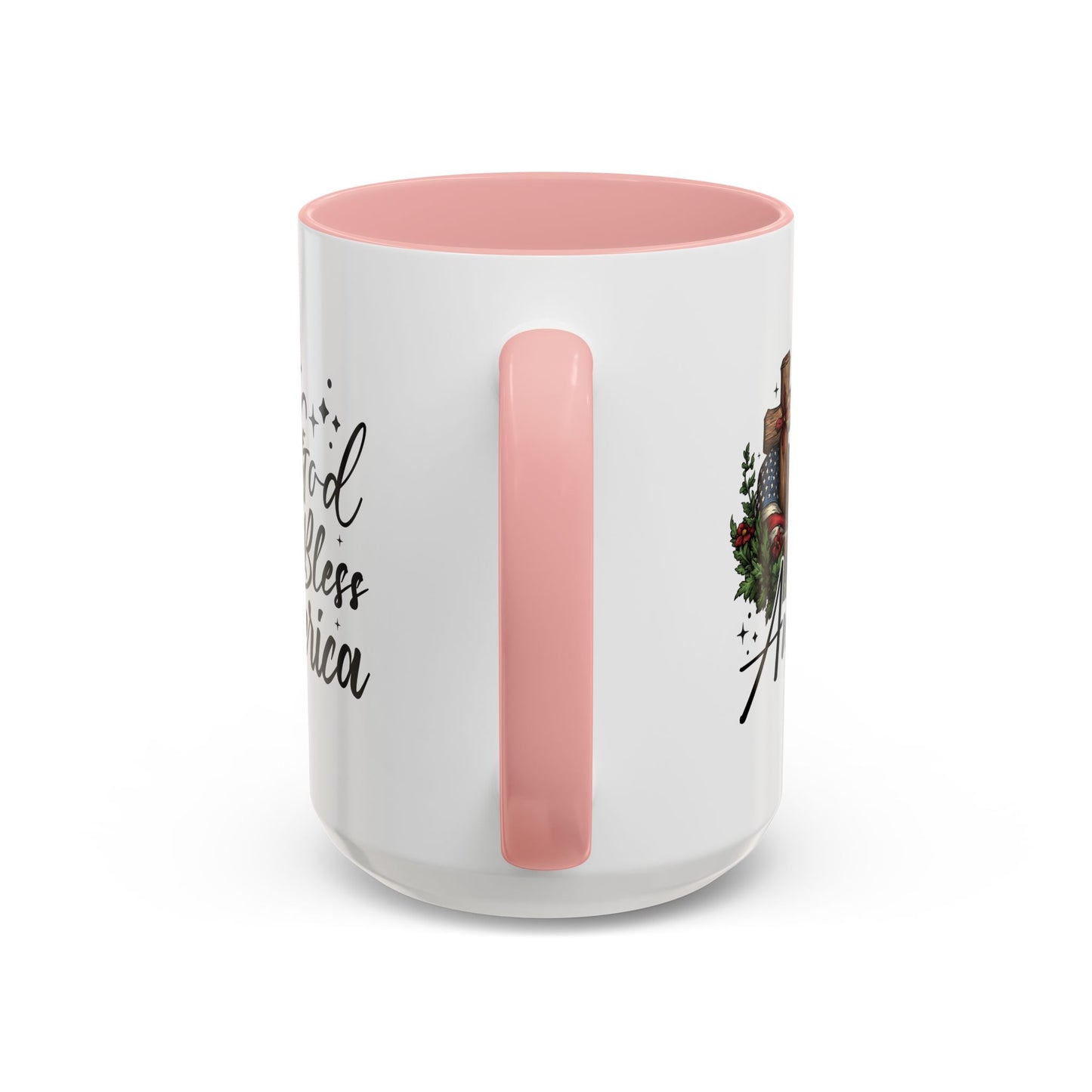 4th of July Mug - God Bless America Cross Flag