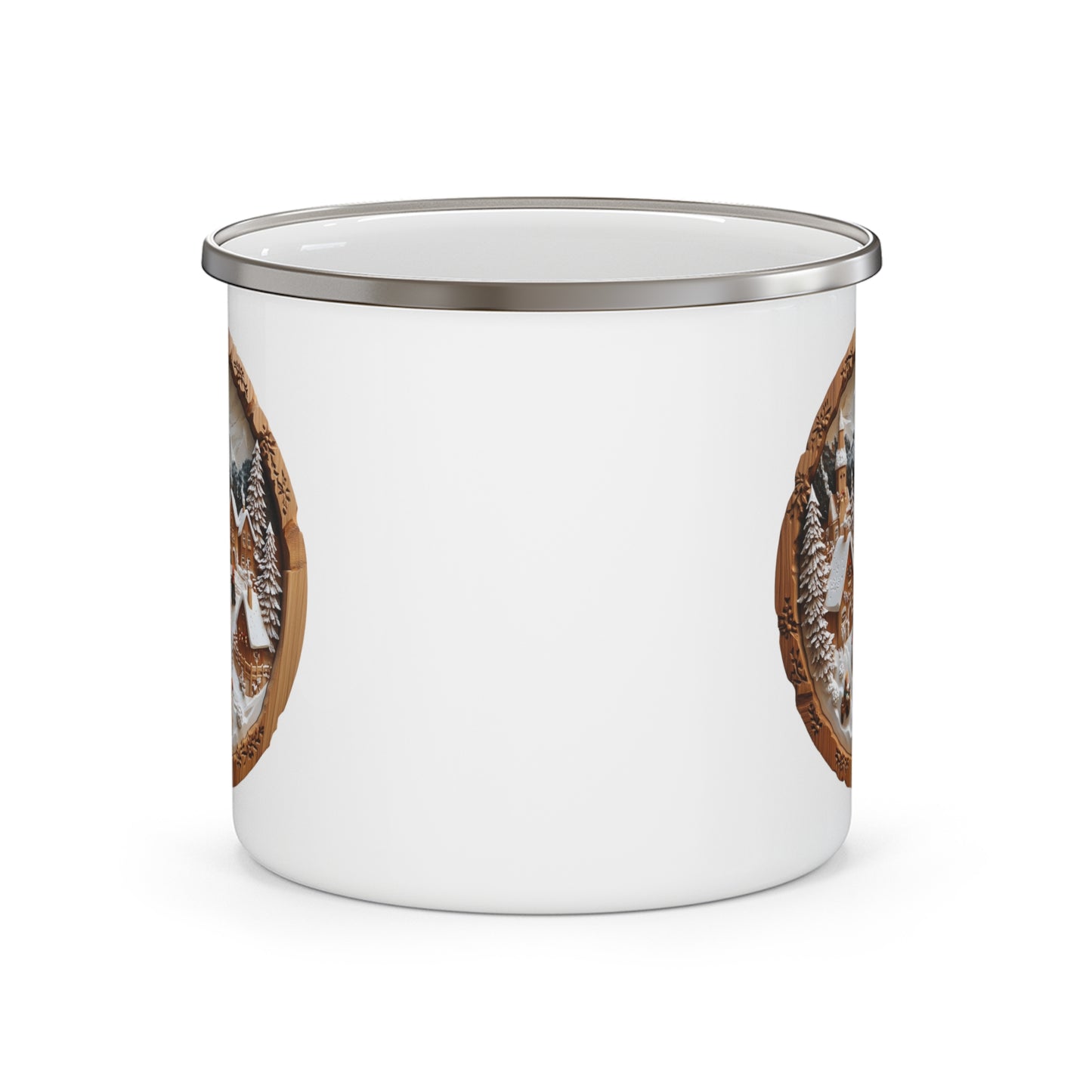 Christmas Mug - Snowy Village Plaque