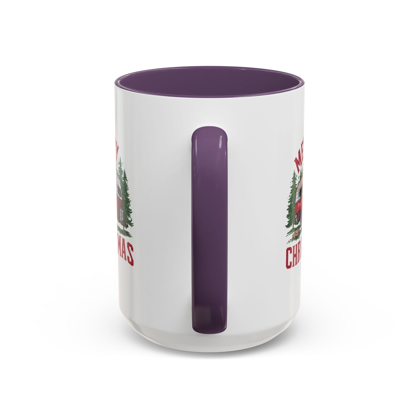 Christmas Mug - Merry Christmas Red & White Camper