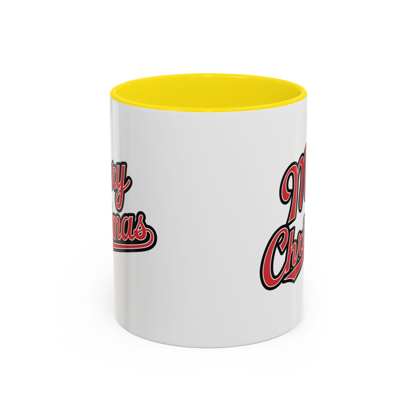 Christmas Mug - Merry Christmas Red & Black Baseball Text