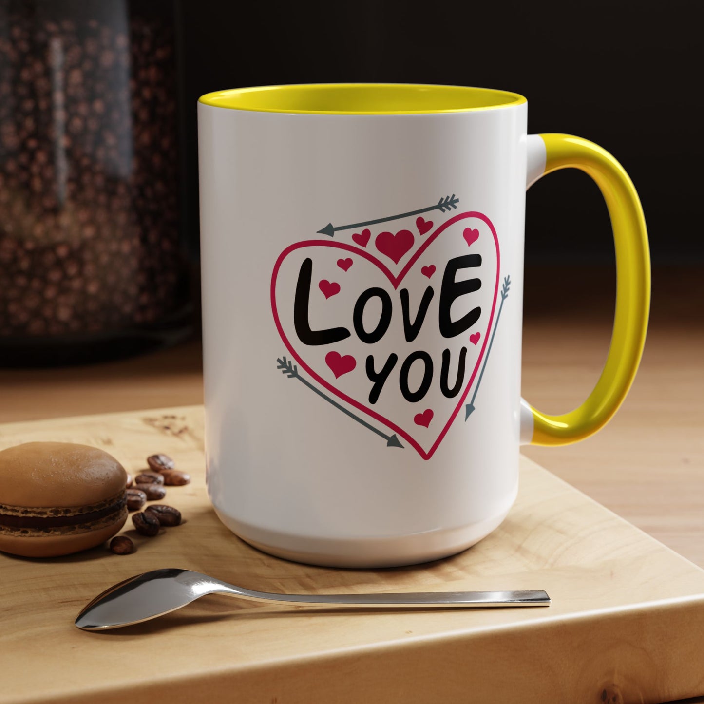 Valentine's Day Mug - Love You Heart Arrows