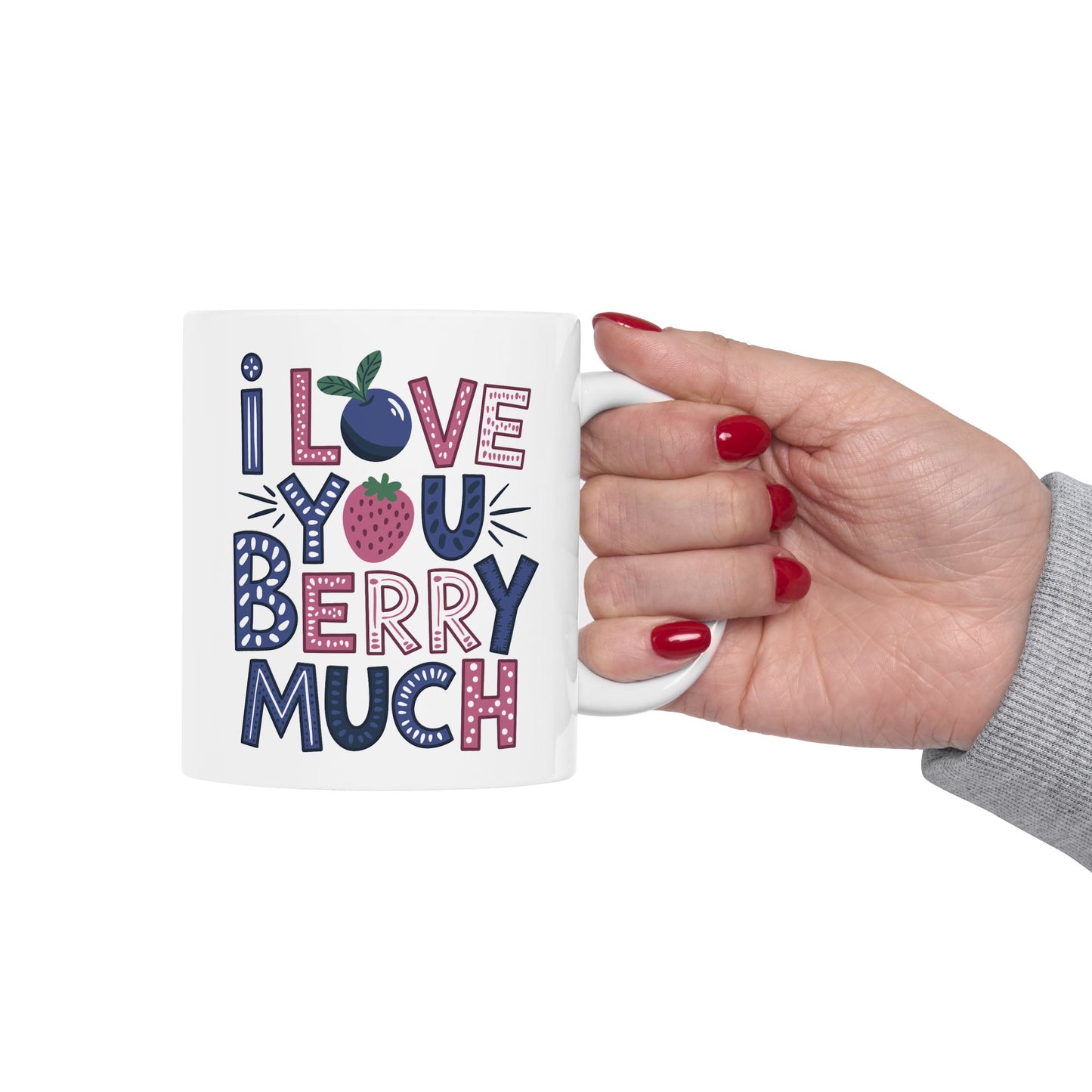 Anniversary Mug - I love You Berry Much Text