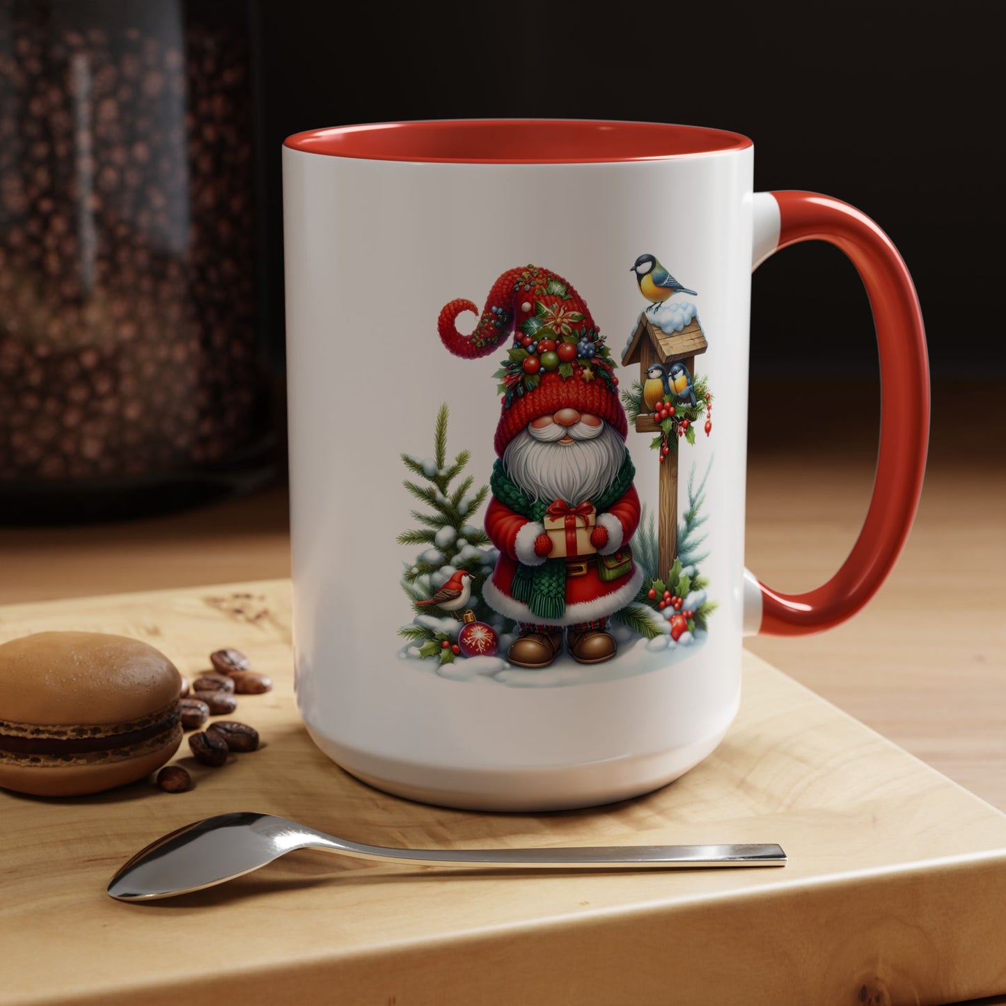 Christmas Mug - Gnome and Birds
