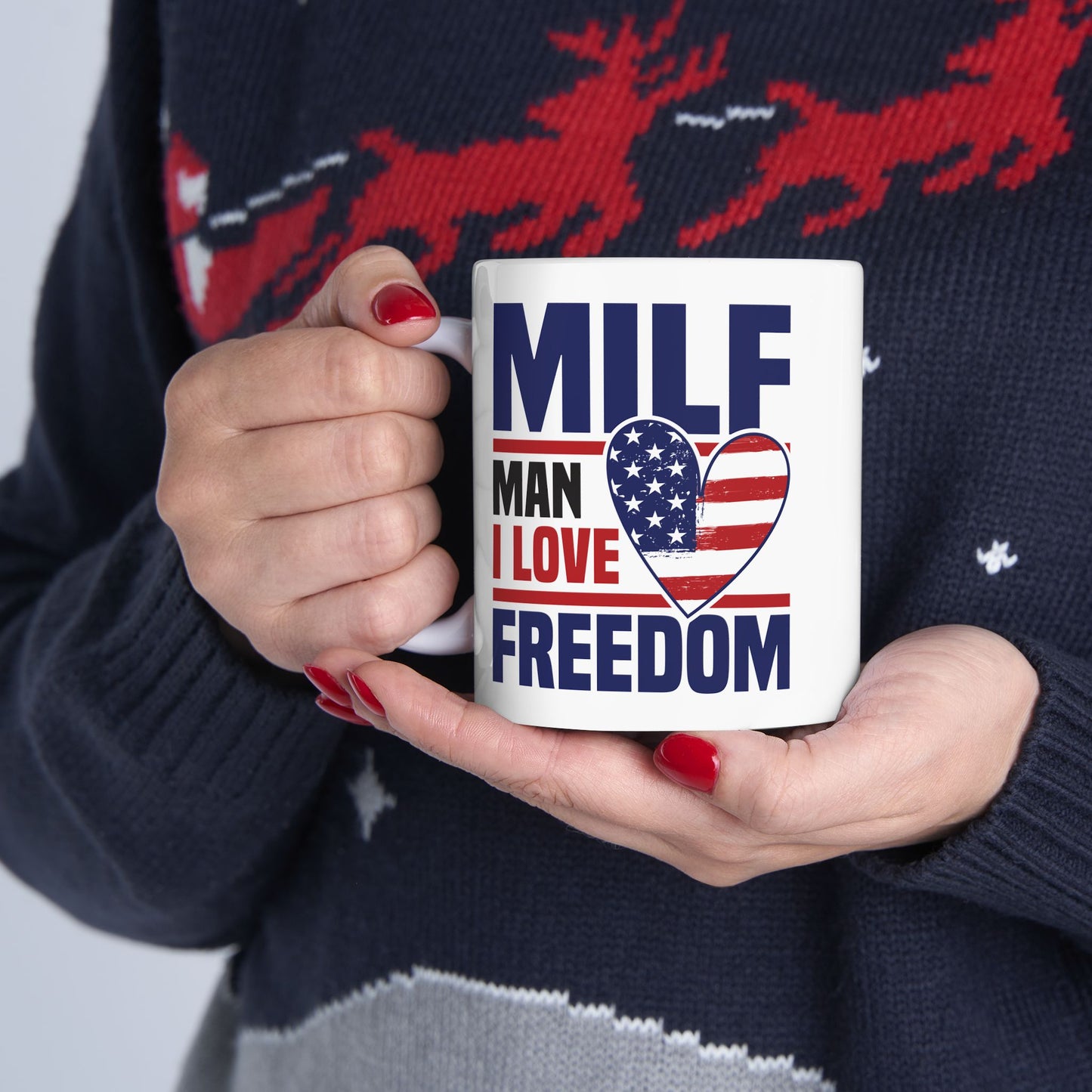 4th of July Mug - MILF Man I Love Freedom